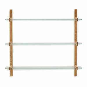 Natúr színű üveg moduláris polcrendszer 110x98x30, 5 cm Sitra – Kave Home kép