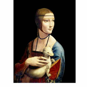 Reprodukciós kép 50x70 cm Lady with an Ermine, Leonardo Da Vinci – Fedkolor kép