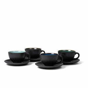 Fekete agyagkerámia csésze szett 4 db-os 240 ml Black/Mix – Bitz kép