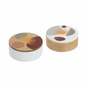 Fedeles-dekoratív tárolódoboz szett 2 db-os ø 17x6, 5 cm – Casa Selección kép