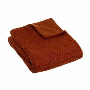 Téglavörös sherpa takaró 130x160 cm Sherpa Bouclé – Casa Selección kép