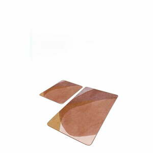 Barna bársony fürdőszobai kilépő szett 2 db-os 60x100 cm – Mila Home kép