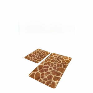 Barna bársony fürdőszobai kilépő szett 2 db-os 60x100 cm – Mila Home kép