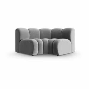 Világosszürke bársony kanapé modul (variálható sarok) Lupine – Micadoni kép