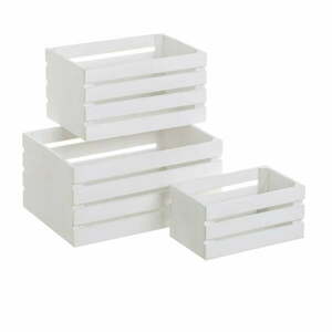 Fehér tárolódoboz szett 3 db-os 31x23x15 cm – Casa Selección kép