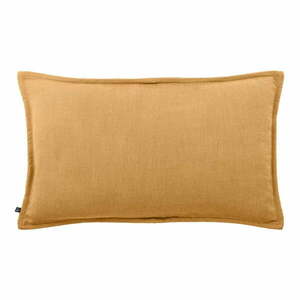 Lenkeverék párnahuzat 50x30 cm Blok – Kave Home kép