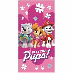 Rózsaszín pamut gyerek fürdőlepedő 70x140 cm Paw Patrol – Jerry Fabrics kép