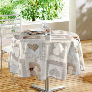 PVC lemosható asztalterítő ø 160 cm Cosy Coeur – douceur d'intérieur kép