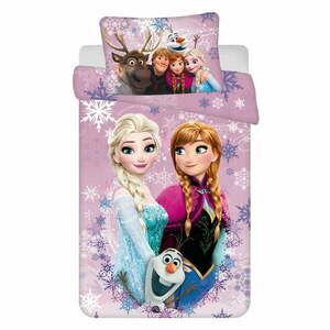 Pamut gyerek ágyneműhuzat babaágyhoz 100x135 cm Frozen "Purple" – Jerry Fabrics kép