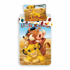 Egyszemélyes pamut gyerek ágyneműhuzat 140x200 cm Lion King – Jerry Fabrics kép