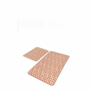 Narancssárga bársony fürdőszobai kilépő szett 2 db-os 60x100 cm – Mila Home kép
