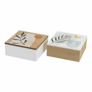 Fedeles-dekoratív tárolódoboz szett 2 db-os ø 20x8, 5 cm – Casa Selección kép