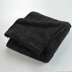Fekete mikroflanel ágytakaró 180x220 cm Arya – douceur d'intérieur kép