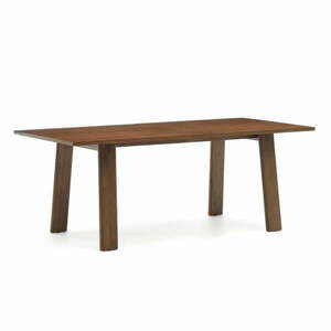 Bővíthető étkezőasztal diófa dekoros asztallappal, hosszabbító asztallappal 95x200 cm Arlen – Kave Home kép