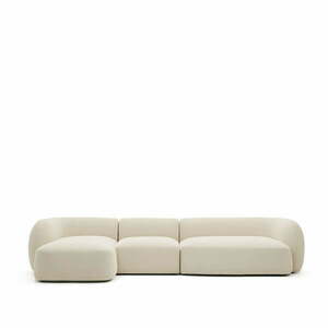 Krémszínű zsenília sarokkanapé (bal oldali-heverő résszel) Martina – Kave Home kép