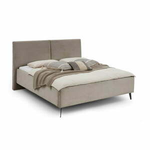 Szürkésbarna kárpitozott franciaágy ágyrács nélkül 180x200 cm Lando – Meise Möbel kép