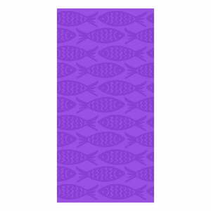Lila pamut strandtörölköző 70x140 cm Fishes – B.E.S. kép