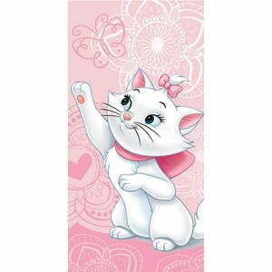 Rózsaszín pamut gyerek fürdőlepedő 70x140 cm Marie Cat "Butterfly" – Jerry Fabrics kép