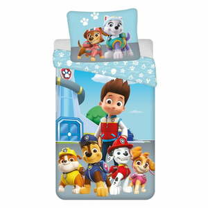 Kék egyszemélyes pamut gyerek ágyneműhuzat 140x200 cm Paw Patrol – Jerry Fabrics kép