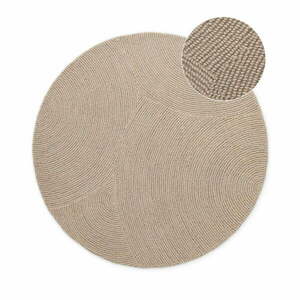 Bézs kézi szövésű gyapjú kerek szőnyeg ø 150 cm Eleni Light Beige – Hanse Home kép