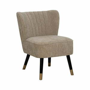 Bézs zsenília fotel Glam – Ixia kép