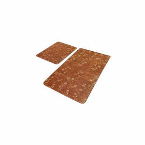 Barna bársony fürdőszobai kilépő szett 2 db-os 60x100 cm – Mila Home kép