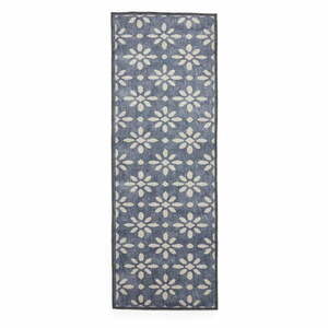 Sötétkék mosható futószőnyeg 76x230 cm Coral Blue – Think Rugs kép