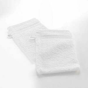 Fehér pamut mosdókesztyű 15x21 cm Tendresse – douceur d'intérieur kép
