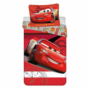 Piros egyszemélyes pamut gyerek ágyneműhuzat 140x200 cm Cars "Legend" – Jerry Fabrics kép