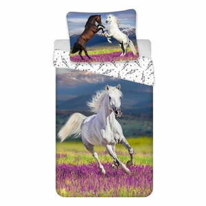 Egyszemélyes pamut gyerek ágyneműhuzat 140x200 cm Horse "Meadow" – Jerry Fabrics kép