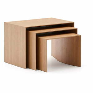 Tárolóasztal szett tölgyfa dekorral 3 db-os 40x60 cm Litto – Kave Home kép