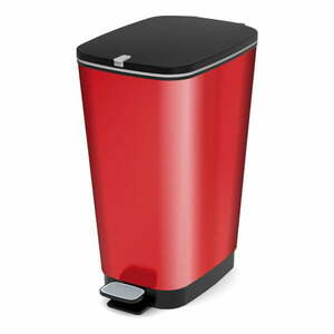 Piros műanyag pedálos szemetes 50 l Chic Bin – KIS kép