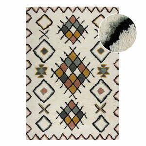 Krémszínű kézi szövésű gyapjú szőnyeg 160x230 cm Moroccan Midar – Flair Rugs kép