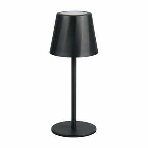 Matt fekete LED asztali lámpa fém búrával (magasság 21 cm) Diaz – Trio kép