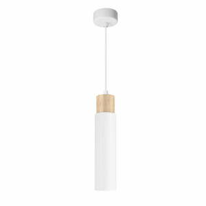 Fehér-natúr színű függőlámpa fém búrával Claro – Candellux Lighting kép