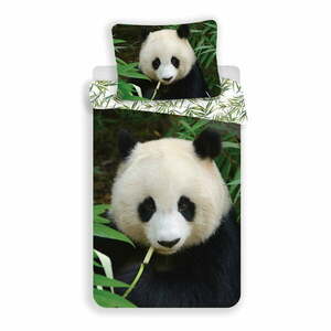 Egyszemélyes pamut gyerek ágyneműhuzat 140x200 cm Panda – Jerry Fabrics kép