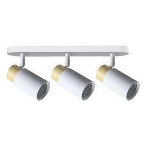 Fehér-natúr színű mennyezeti lámpa fém búrával 48x5.5 cm Claro – Candellux Lighting kép