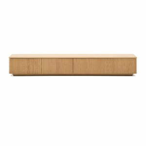 Natúr színű TV-állvány tölgyfa dekorral 200x30x40 cm Helvine – Kave Home kép