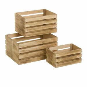 Natúr színű tárolódoboz szett 3 db-os 31x23x15 cm – Casa Selección kép