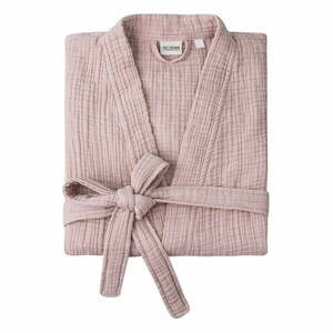 Rózsaszín muszlin fürdőköpeny S/M Kimono – Foutastic kép