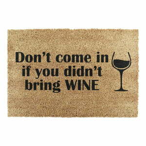 Kókuszrost lábtörlő 40x60 cm Without Wine – Artsy Doormats kép