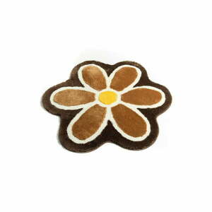 Barna fürdőszobai kilépő ø 90 cm Flower – Foutastic kép