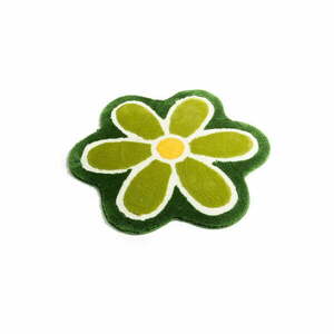Zöld fürdőszobai kilépő ø 90 cm Flower – Foutastic kép