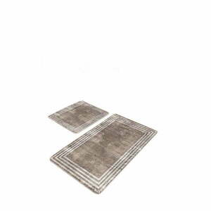 Barna bársony fürdőszobai kilépő szett 2 db-os 60x100 cm – Mila Home kép