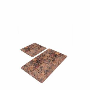 Barna bársony fürdőszobai kilépő szett 2 db-os 60x100 cm – Mila Home kép