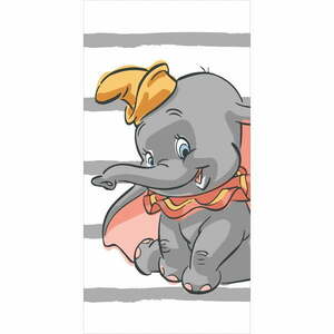 Fehér-szürke pamut gyerek fürdőlepedő 70x140 cm Dumbo "Stripe" – Jerry Fabrics kép