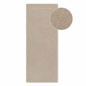Bézs kézi szövésű gyapjú futószőnyeg 80x300 cm Eleni Light Beige – Hanse Home kép