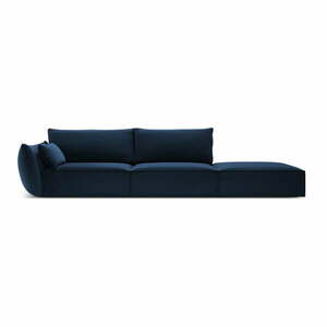 Sötétkék bársony kanapé, bal oldali 264 cm Vanda – Mazzini Sofas kép
