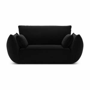 Fekete bársony fotel Vanda – Mazzini Sofas kép