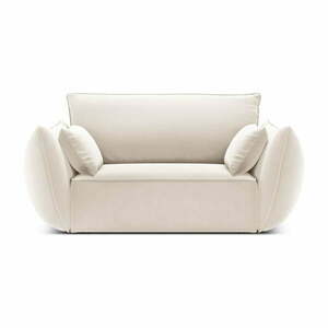 Bézs bársony fotel Vanda – Mazzini Sofas kép